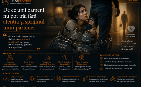 Ilustrație simbolică despre dependența emoțională în relația de cuplu, reprezentând teama de abandon, nevoia de validare, stima de sine scăzută și dificultatea de a funcționa autonom.