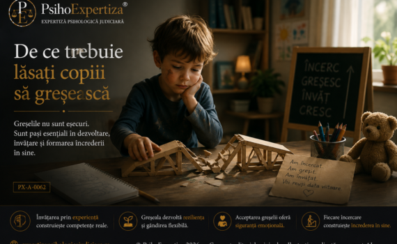 Ilustrație simbolică reprezentând un copil care învață din propriile greșeli, evidențiind rolul experiențelor, al rezilienței și al autonomiei în dezvoltarea emoțională și cognitivă.
