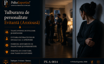 Imagine conceptuală despre tulburarea de personalitate evitantă (anxioasă), ilustrând izolarea socială, teama de respingere și dificultatea de a iniția sau menține relații apropiate.