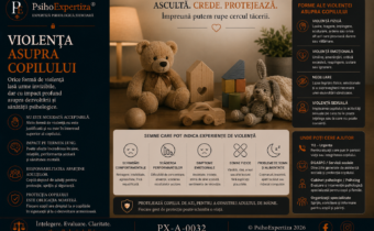 Imagine conceptuală despre violența asupra copilului, ilustrând simbolic vulnerabilitatea copilăriei prin jucării și obiecte specifice universului copilului, fără reprezentarea directă a unui minor, și subliniind importanța protecției, siguranței și intervenției timpurii.