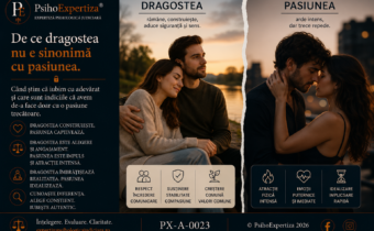 Imagine conceptuală despre diferența dintre dragoste și pasiune, ilustrând contrastul dintre o relație bazată pe stabilitate, încredere și angajament și o relație dominată de atracție intensă și idealizare.