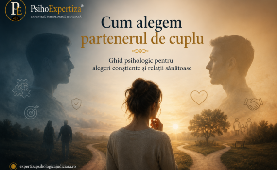 Ilustrație conceptuală reprezentând procesul psihologic al alegerii partenerului de cuplu, cu o persoană aflată în fața unor opțiuni relaționale și elemente simbolice care sugerează atașamentul, compatibilitatea și deciziile conștiente în relațiile de cuplu.